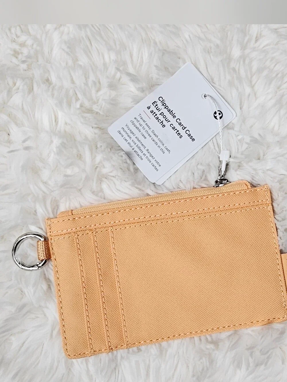 NWT Lululemon Clippable Card Case Wallet - Rock Melon / Silver